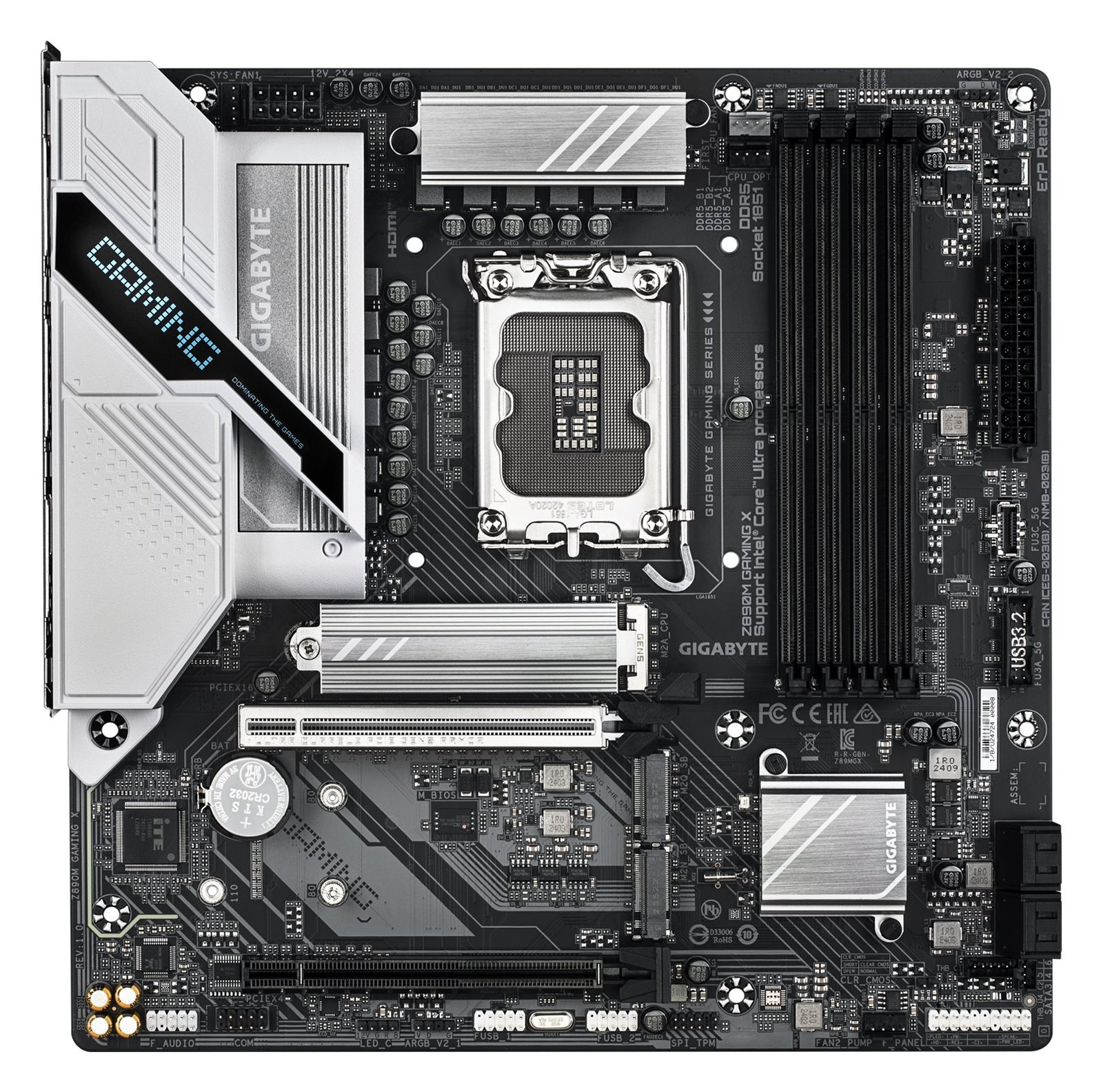 Gigabyte Z890M GAMING X - Motherboard - micro ATX - LGA1851-Sockel - Z890 Chipsatz - USB 3.2 Gen 1, USB-C 3.2 Gen 1