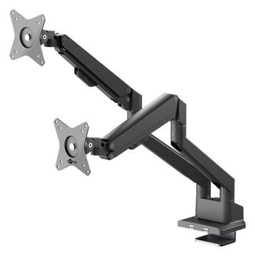 Goobay Doppel-Monitorhalterung mit Gasdruckfeder schwarz für 2 Monitore von 17 von LumaTech