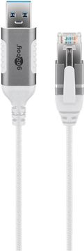 Goobay Ethernet-Kabel USB-A 3.0 auf RJ45 Slim 1 m - verbindet Router Modem - Modem - 1.000 Mbps von LumaTech