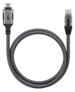 Goobay Ethernet-Kabel USB-C auf RJ45 1 m - verbindet Router Modem oder Netzwerk-Switch von LumaTech