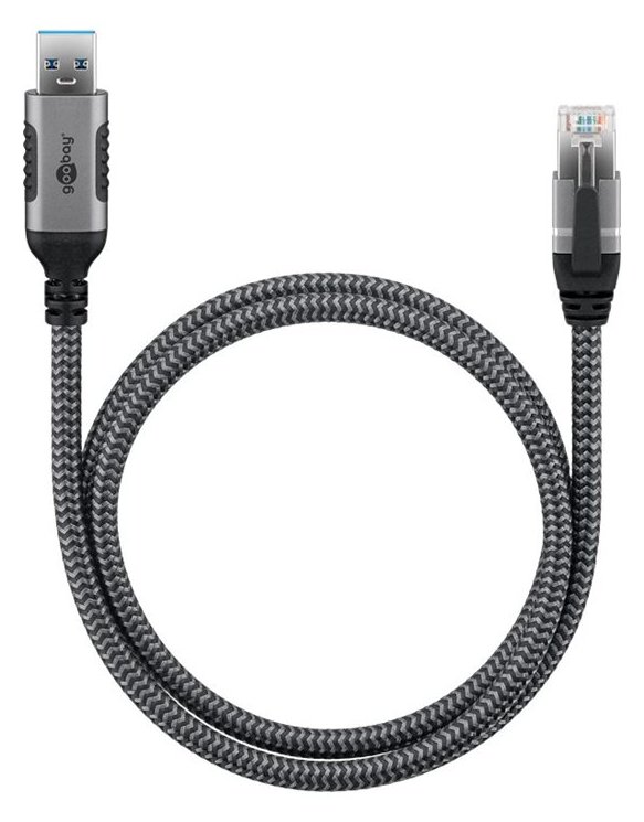 Goobay Ethernet-Kabel USB-C auf RJ45 1.5 m - verbindet Router Modem oder Netzwerk-Switch