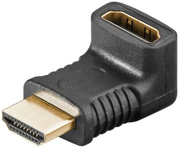 Goobay HDMI -Winkeladapter 90° vergoldet 8Ka60HZ - -Buchse Typ A> -Stecker von LumaTech