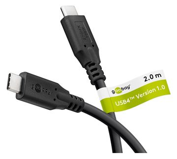 Goobay USB-C -Kabel USB4 100 W 20 Gbit/s Power Delivery 2 m - -Stecker> - Kabel - Digital/Daten von LumaTech