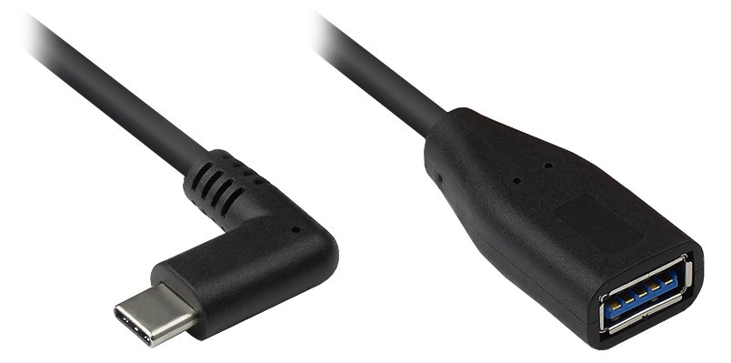 Good Connections 2811-OTGW - 0,1 m - USB C - USB A - USB 3.2 Gen 1 (3.1 Gen 1) - 5120 Mbit/s - Schwarz