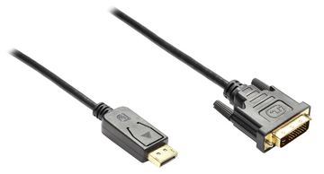Good Connections Anschlusskabel DisplayPort an DVI-D 24+1 - 24K vergoldete Kontakte - OFC - schwarz - 5m von LumaTech