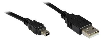 Good Connections Anschlusskabel USB 2.0 Stecker A an Stecker Mini B 5-pin - schwarz - 3m von LumaTech