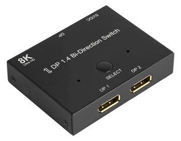 Good Connections DisplayPort Switches - DisplayPort - Schwarz - Metall - 7680 x 4320 - Daten - Gold von LumaTech