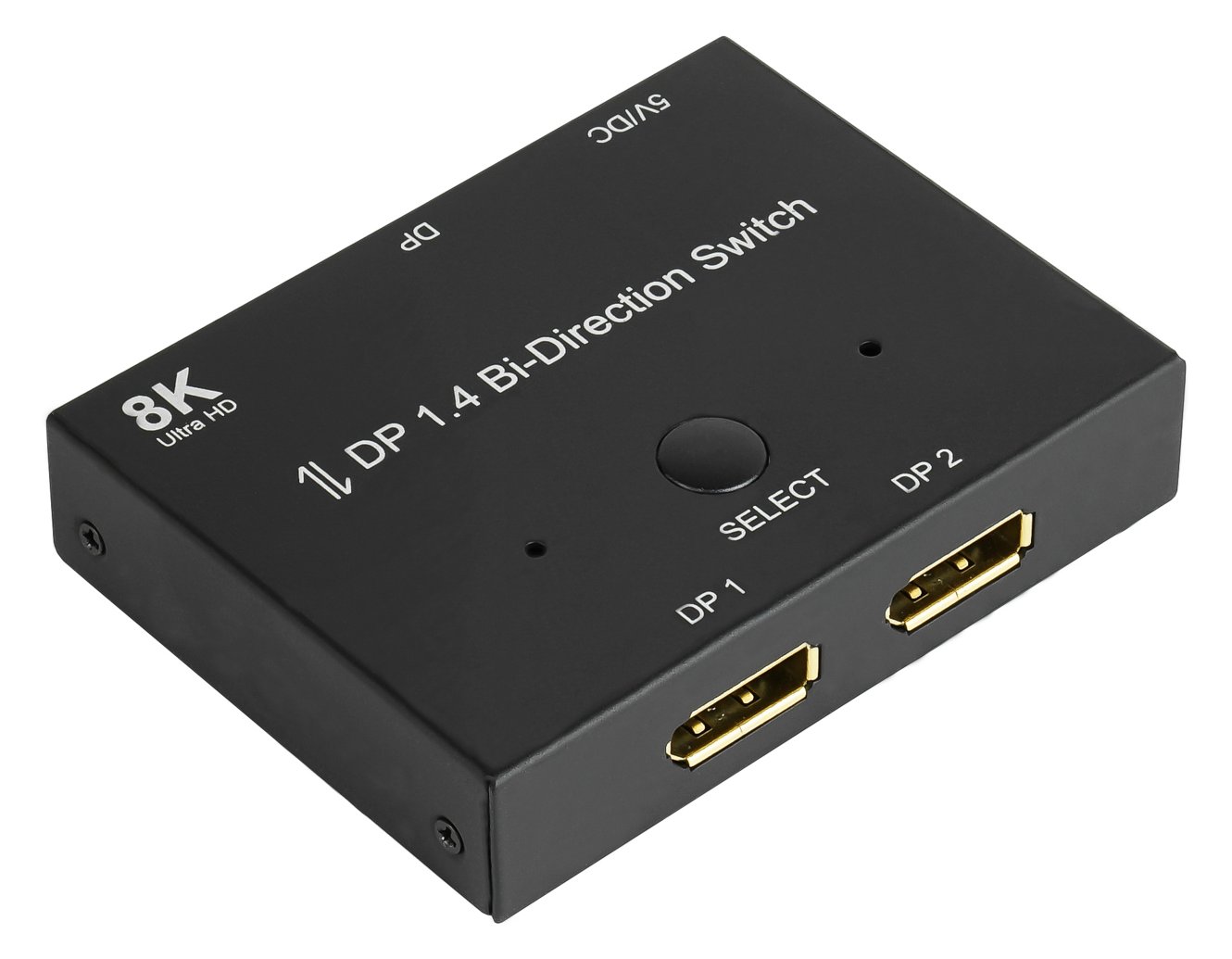 Good Connections DisplayPort Switches - DisplayPort - Schwarz - Metall - 7680 x 4320 - Daten - Gold