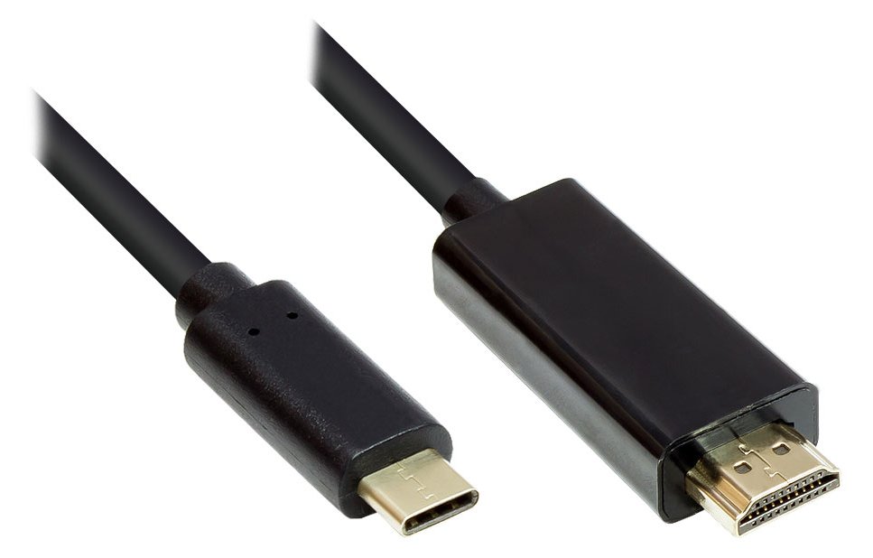Good Connections GC-M0102 - 3 m - HDMI Typ A (Standard) - USB Typ-C - Männlich - Männlich - Gerade
