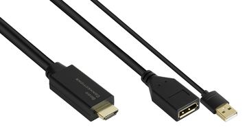 Good Connections HDMI-AD22 - 0,3 m - HDMI Typ A (Standard) - DisplayPort - Männlich - Weiblich - Gerade von LumaTech
