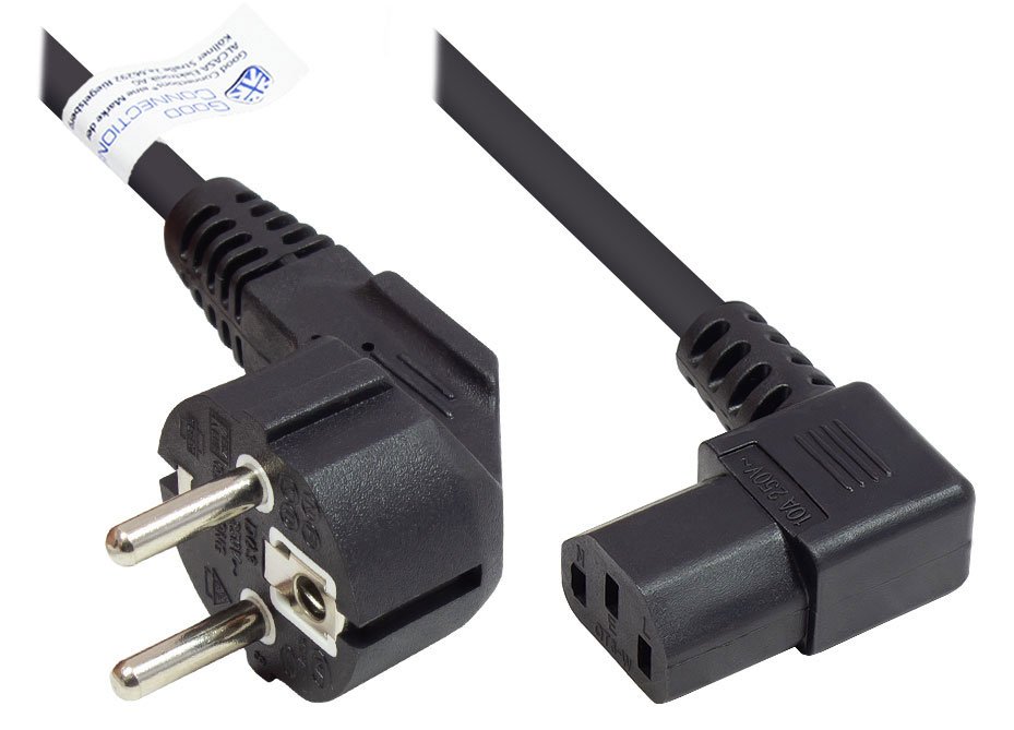 Good Connections P0131-S030 - 3 m - Netzstecker Typ E+F - C13-Koppler - H05VV-F - 250 V - 10 A