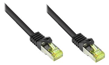 Good Connections RJ45 Patchkabel mit Cat. 7 RNS - S/FTP - PiMF - halogenfrei - 500MHz - OFC - schwarz - 15m von LumaTech