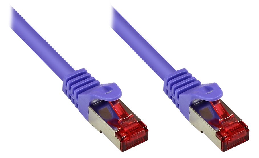 Good Connections RNS Patchkabel mit Rastnasenschutz - Cat. 6 - S/FTP - PiMF - PVC - 250MHz - violett - 2m