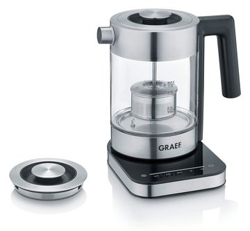 Graef WK350 - 1 l - 2000 W - Schwarz - Edelstahl - Transparent - Glas - Wasserstandsanzeige - Überhitzungsschutz von LumaTech
