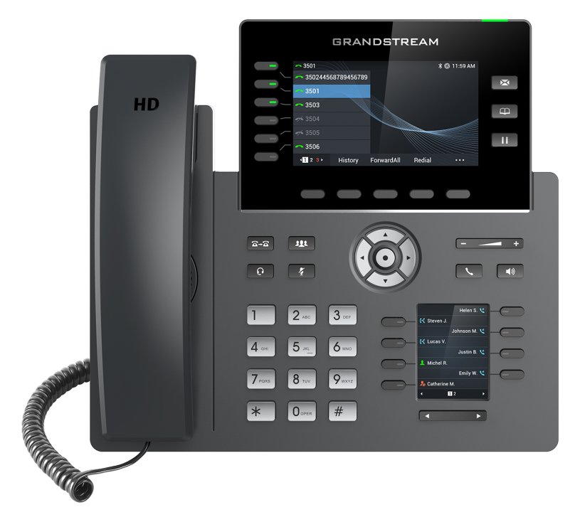 Grandstream GRP2616 - VoIP-Telefon mit Rufnummernanzeige/Anklopffunktion - IEEE 802.11a/b/g/n/ac (Wi-Fi)