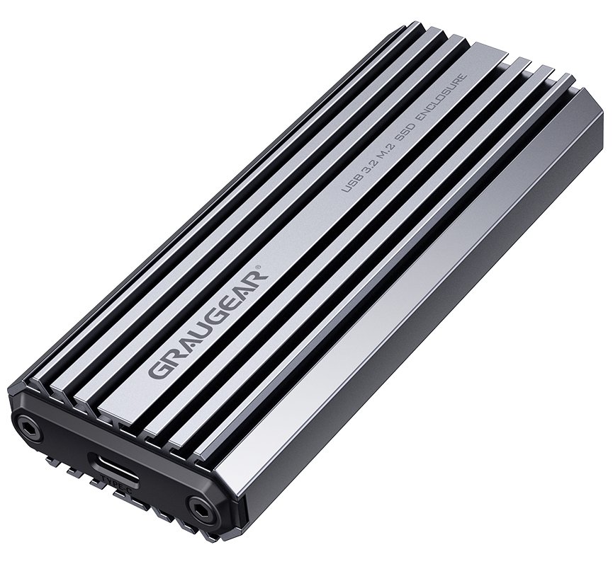 GrauGear G-M201-AC-10G - SSD-Gehäuse - M.2 - M.2 - PCI Express 3.0 - 10 Gbit/s - USB Anschluss - Grau