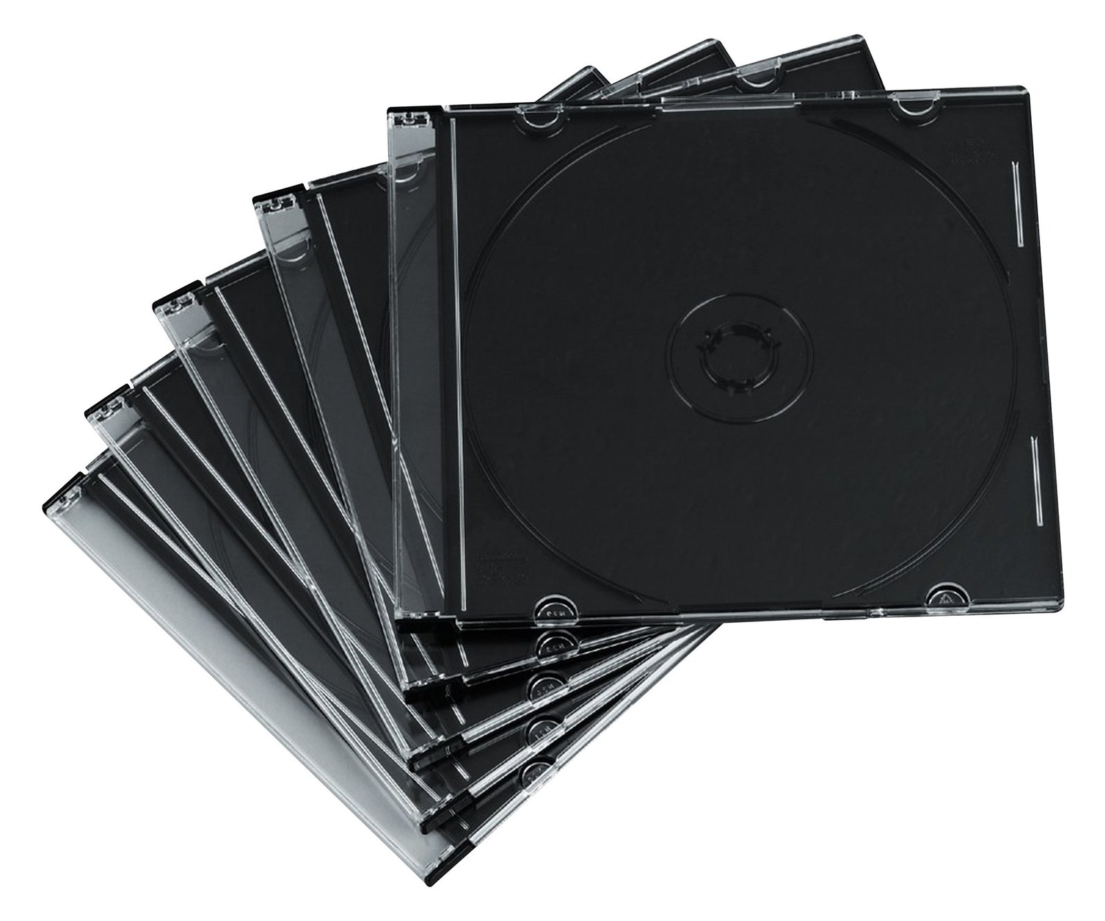 Hama Slim Jewel Case für Speicher-CD - Kapazität: 1 CD - Schwarz, durchsichtig (Packung mit 100)