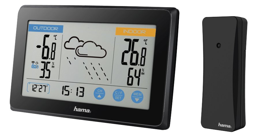 Hama Touch - Wetterstation - Schwarz