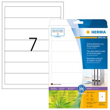 HERMA 10745 - Weiß - Selbstklebendes Druckeretikett - Gestanztes Etikett - Papier - Laser/Inkjet - Dauerhaft von LumaTech