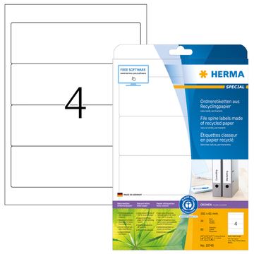 HERMA 10746 - Weiß - Selbstklebendes Druckeretikett - Gestanztes Etikett - Papier - Laser/Inkjet - Dauerhaft von LumaTech