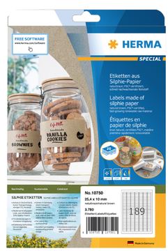HERMA 10750 - Braun - Rechteck - Dauerhaft - 25,4 x 10 mm - A4 - Universal von LumaTech