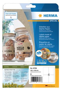HERMA 10756 - Braun - Rechteck - Dauerhaft - 105 x 148 mm - A4 - Papier von LumaTech