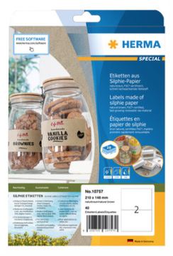 HERMA 10757 - Braun - Rechteck - Dauerhaft - 210 x 148 mm - A4 - Universal von LumaTech