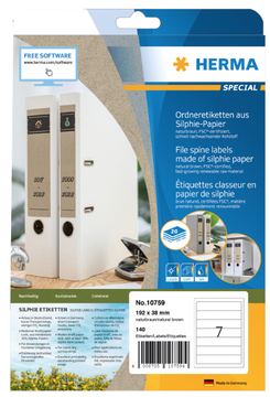 HERMA 10759 - Braun - Rechteck - Dauerhaft - 192 x 38 mm - A4 - Briefumschlag