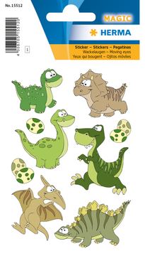 HERMA 15512 - Kunststoff - Mehrfarbig - Dinosaurier - Dauerhaft - 9 Stück(e) - 1 Blätter von LumaTech