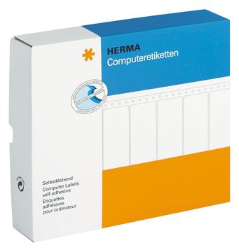 HERMA Computer labels - Papier - matt - perforiert - weiß - 81.28 x 35.7 mm 16000 Etikett(en) (4 Bogen x 4000) von LumaTech