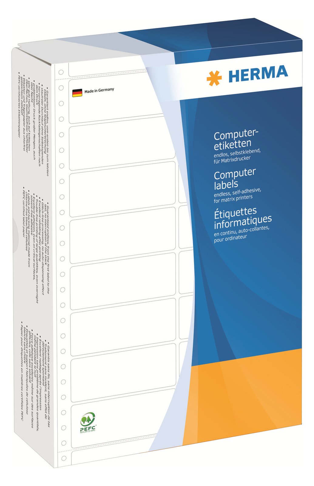 HERMA Computer labels - Papier - matt - perforiert - weiß - 88.9 x 35.7 mm 8000 Etikett(en) (2 Bogen x 4000)