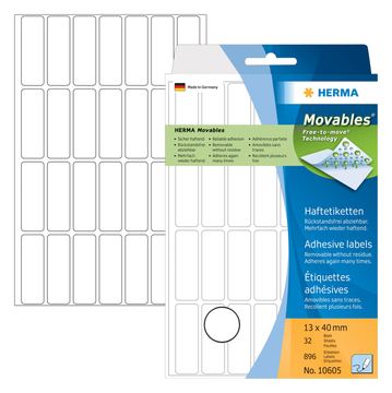 HERMA Movables - Selbstklebeetikett - weiß (Packung mit 896) von LumaTech
