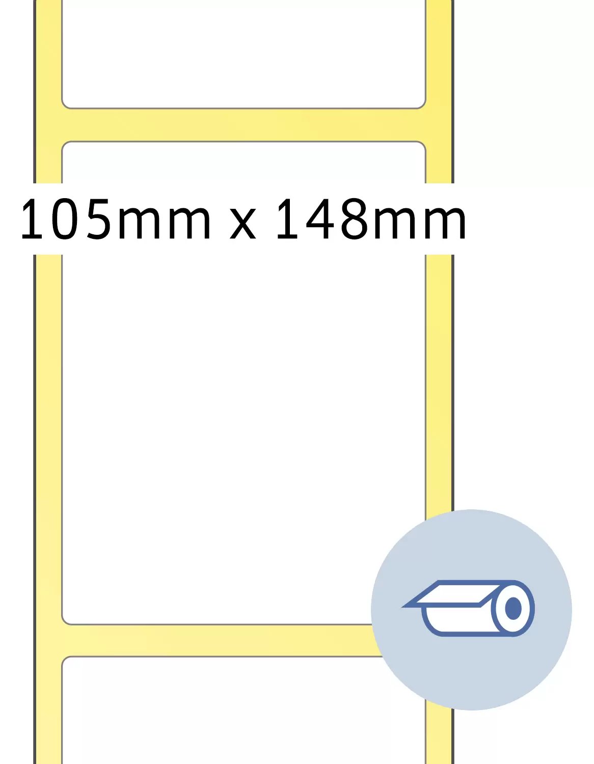 HERMA Rollenetiketten Thermotransfer 105x148,5 mm weiß Papier seidenmatt - Weiß - 105 mm - 148,5 mm - 1000 Stück