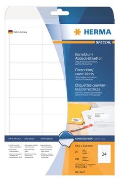 HERMA Special - Weiß - 64.6 x 33.8 mm 600 Etikett(en) (25 Bogen x 24) von LumaTech