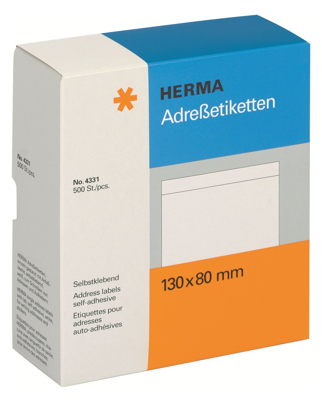 HERMA Weiß - 80 x 130 mm 500 Etikett(en) Adressetiketten
