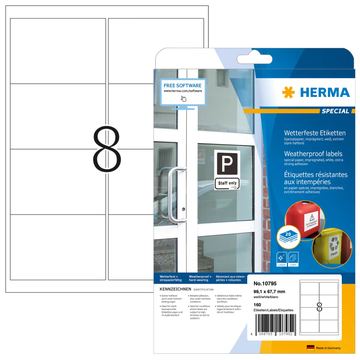 HERMA Wetterfeste Impraegn.Etik.A4 20 Blatt 99.1x67.7 - Spezial-Papier - A4 von LumaTech