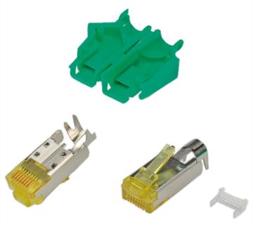 Hirose RJ45 Stecker STP TM31 grün 50 Stueck 3 Elemente Cat.6A - Kabel-/Adapterset - Netzwerk von LumaTech
