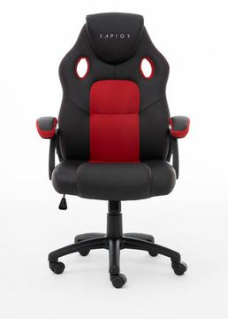Raptor Stuhl GS-40 PU+ Fabric schwarz/rot von LumaTech