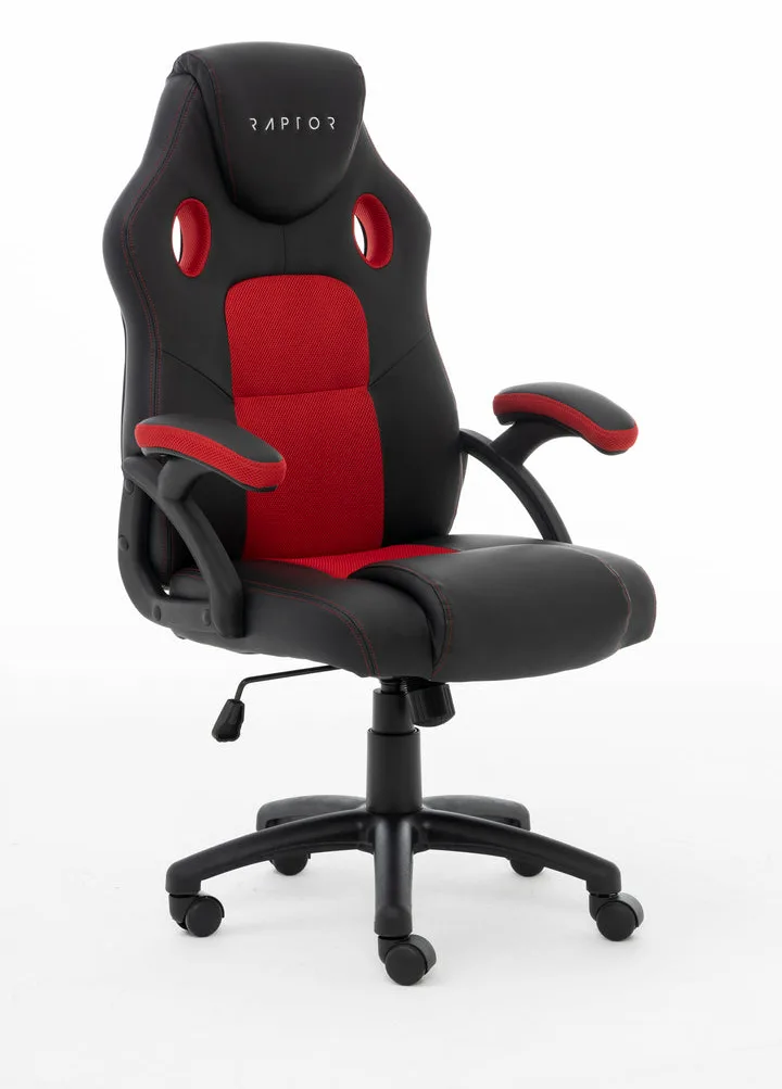 Raptor Stuhl GS-40 PU+ Fabric schwarz/rot, Ansicht 2