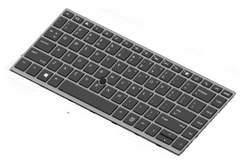 HP  Ersatztastatur Notebook - hinterleuchtet - TL: Belgisch, AZERTY