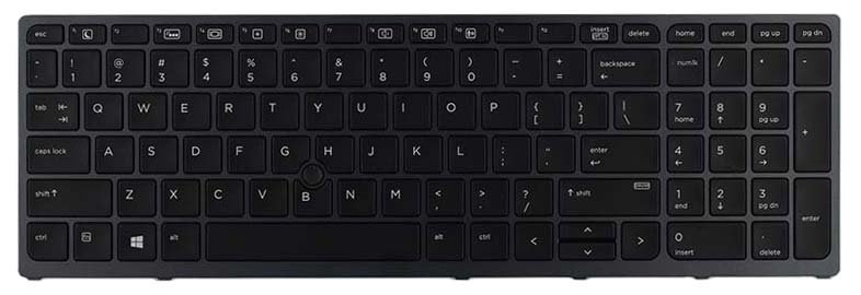 HP  Ersatztastatur Notebook - hinterleuchtet - TL: Deutsch, QWERTZ