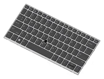 HP  Ersatztastatur Notebook - mit Zeigestock - TL: EU, QWERTY, Ansicht 2