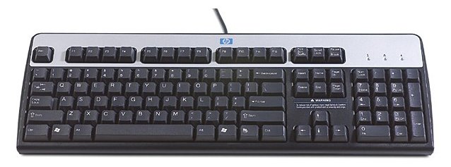 HP  Tastatur - USB - Silber, tiefschwarz - TL: Italienisch, QWERTY