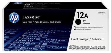 HP 12A - 2er-Pack - Schwarz - Original - LaserJet - Tonerpatrone (Q2612AD) von LumaTech