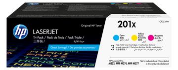HP 201X - 3er-Pack - Hohe Ergiebigkeit - Gelb, Cyan, Magenta - Original - LaserJet - Tonerpatrone (CF253XM) von LumaTech