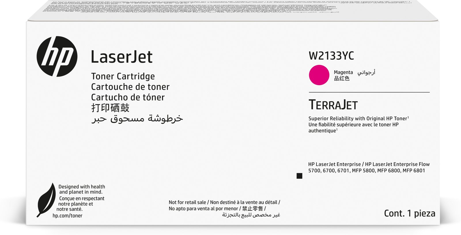 HP 213Y - Mit hoher Kapazität - Magenta - original - LaserJet - Tonerpatrone (W2133YC)