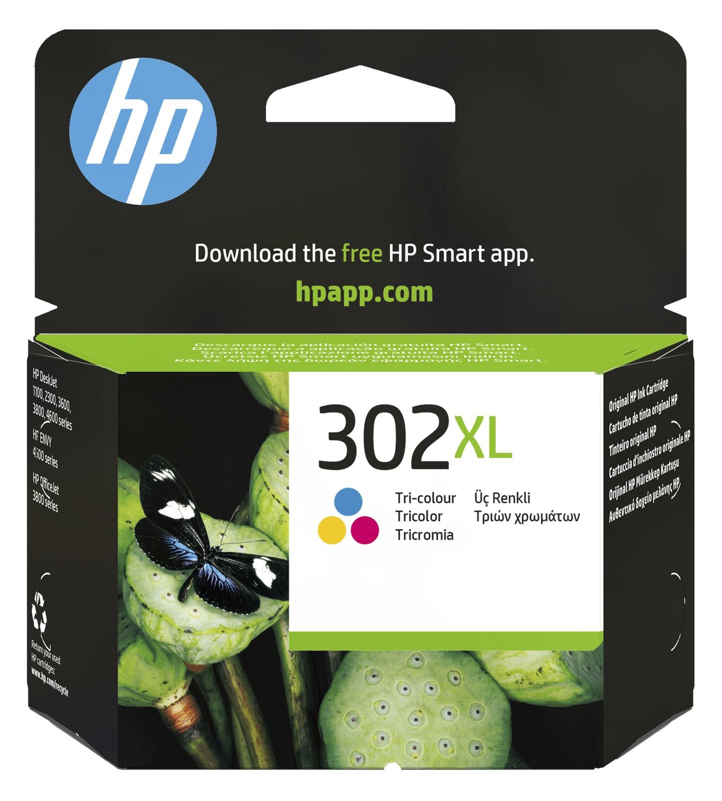 HP 302XL - Hohe Ergiebigkeit - Farbe (Cyan, Magenta, Gelb)
