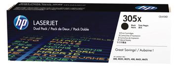HP 305X - 2er-Pack - Hohe Ergiebigkeit - Schwarz - original - LaserJet - Tonerpatrone (CE410XD) von LumaTech