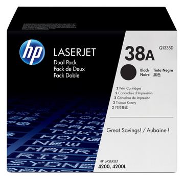 HP 38A - 2er-Pack - Schwarz - original - LaserJet - Tonerpatrone (Q1338D) von LumaTech