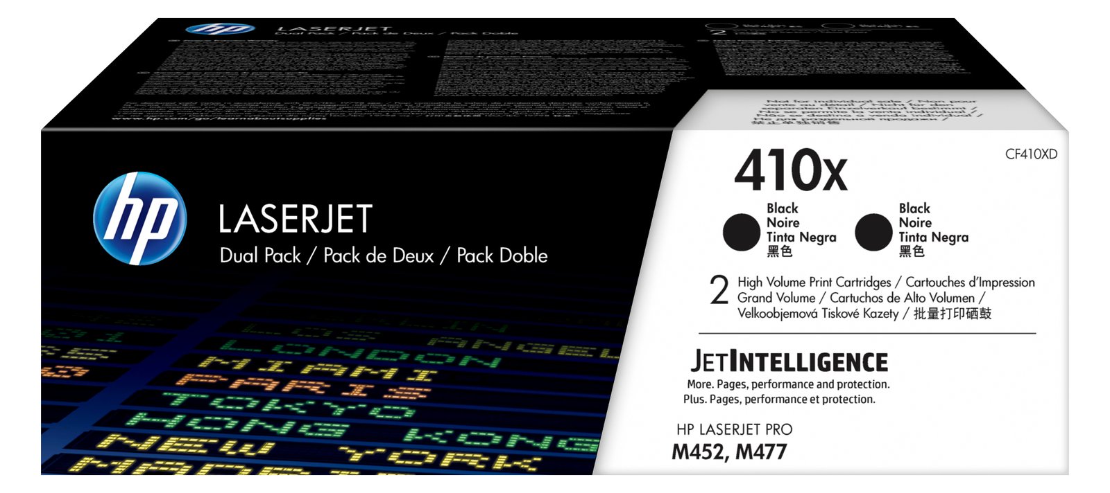 HP 410X - 2er-Pack - Hohe Ergiebigkeit - Schwarz - Original - LaserJet - Tonerpatrone (CF410XD)